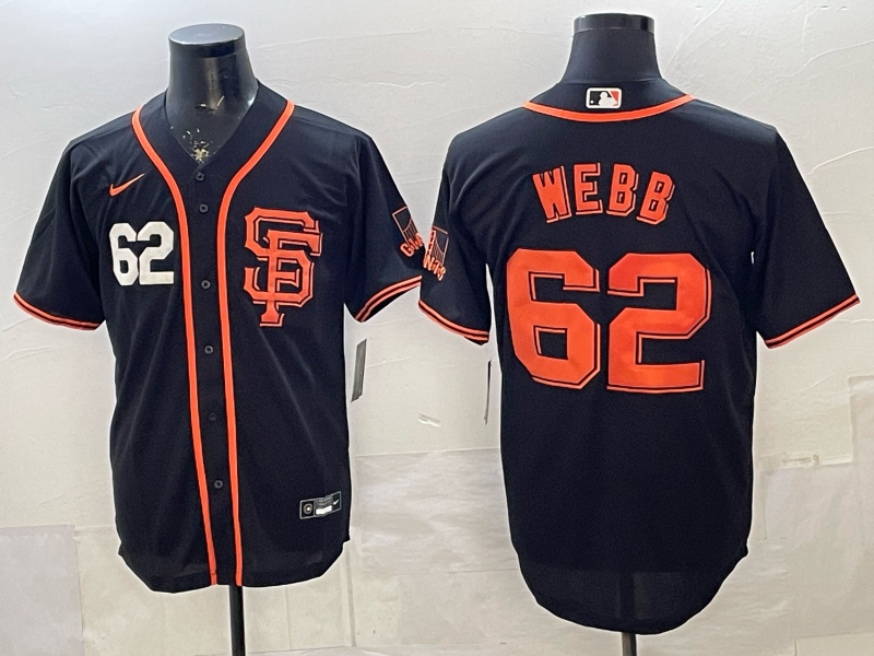 2026 Men Nike San Francisco Giants #62 Webb black Nike MLB Jersey006